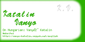 katalin vanyo business card